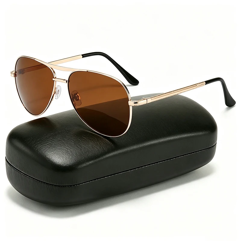 Fishing Sunglasses Polarized - แว่นกันแดดโพลาไรซ์กรอบคู่ สำหรับผู้ชายและผู้หญิง ดีไซน์หรูหรา แบรนด์ดัง เหมาะสำหรับขับรถ ตกปลา