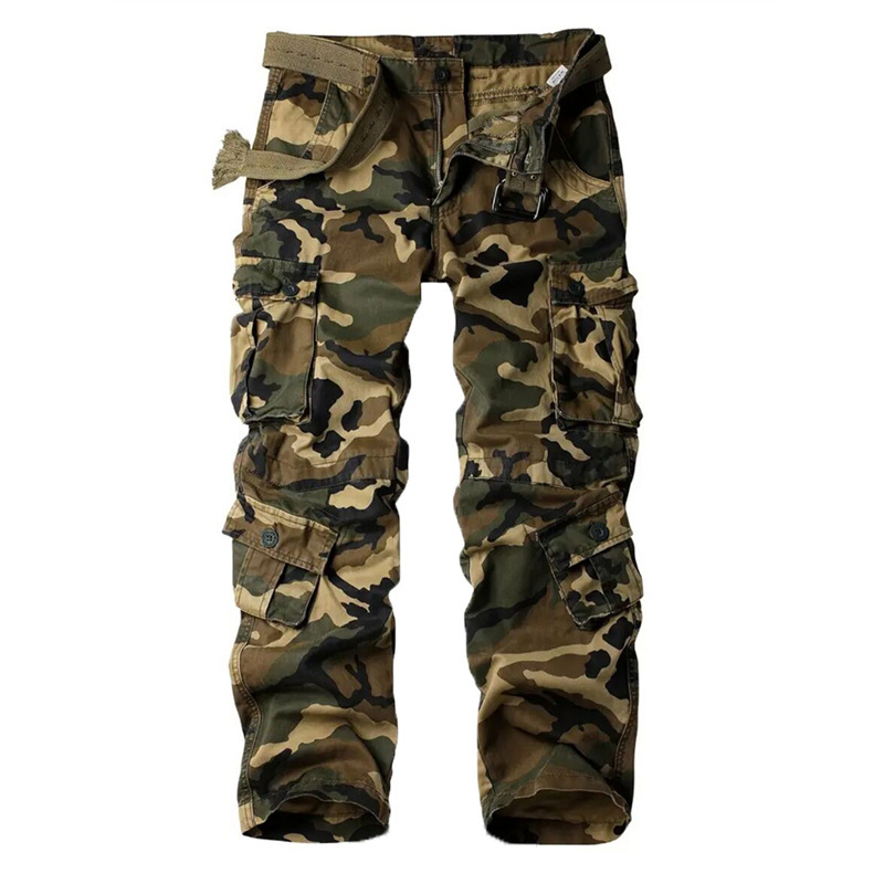 Fishing Pants Waterproof - 2026 ใหม่ผู้ชายชุดเอี๊ยมลายพรางยุทธวิธีผ้าฝ้ายคุณภาพสูงกางเกงหลายกระเป๋ากีฬาการฝึกอบรมกางเกงทำงานลำลอง