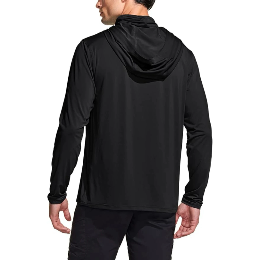 เสื้อตกปลาผู้ชายสีพื้นพร้อมฮู้ - Fishing Shirt Uv Protection บทวิจารณ์และราคา